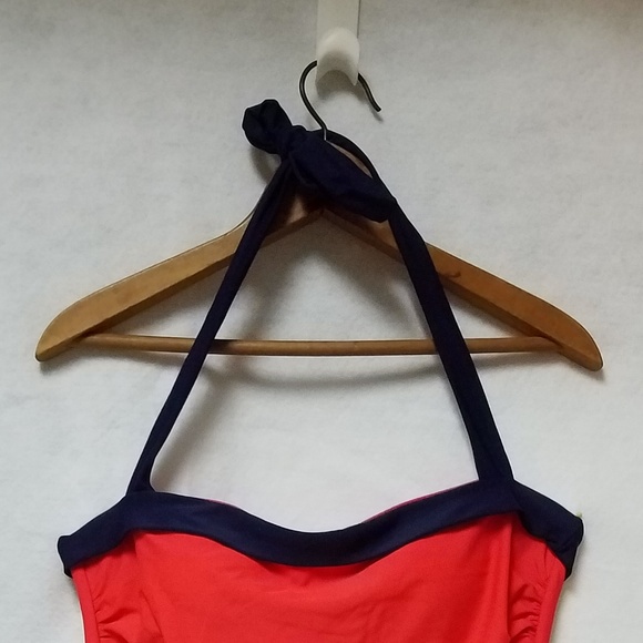 U.S. Polo Assn One Piece Ruffle Skirt Swimsuit L - Picture 3 of 6